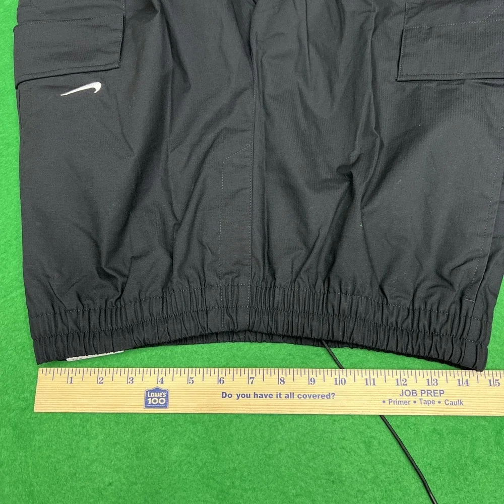 Nike Women's Black Cargo Pants Elastic Waist Pockets Logo Size Medium